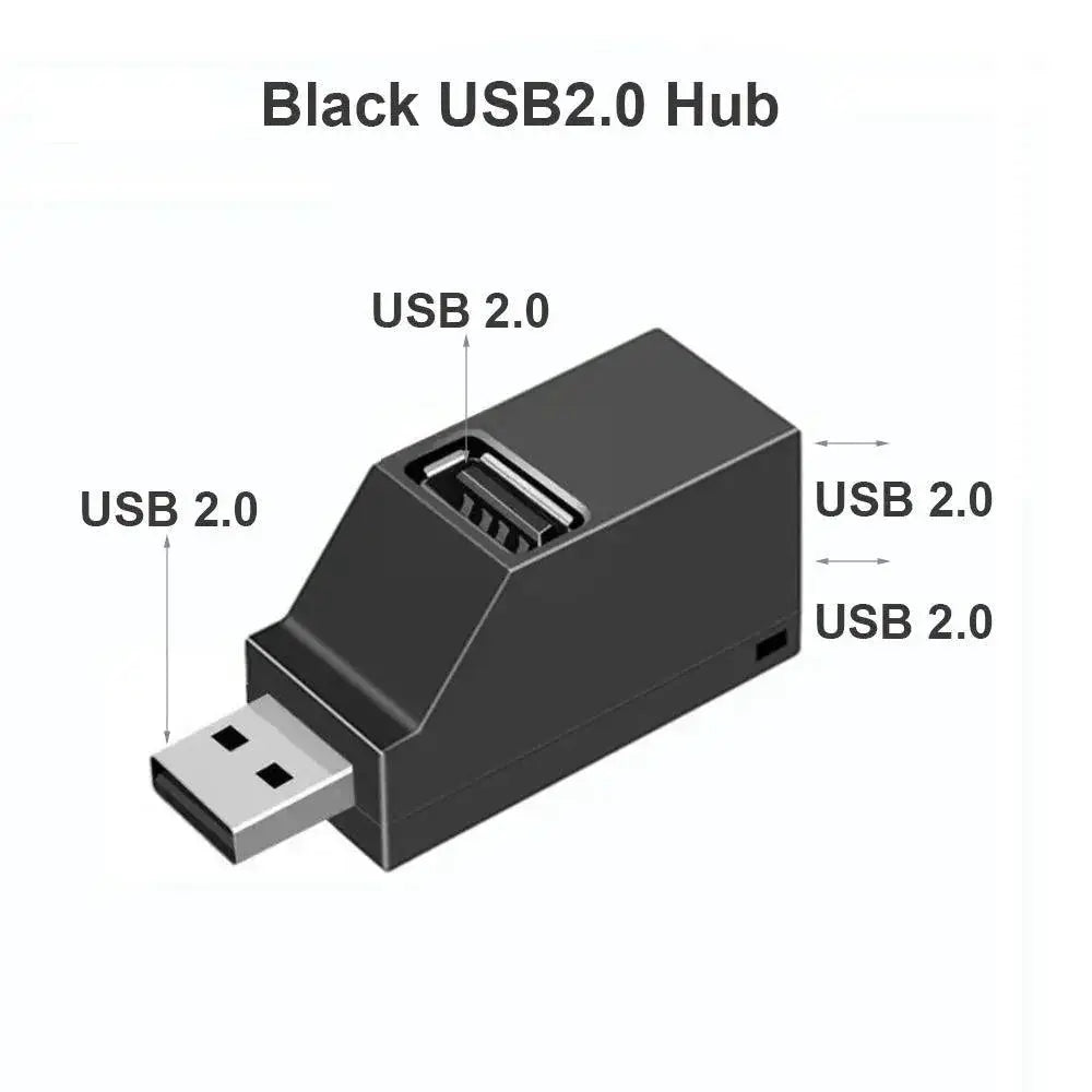 USB Hub Splitter 3 Ports For PC High Speed Connectivity