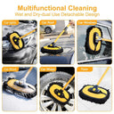 Telescopic Car Cleaning Brush Chenille Broom Kit Extendable