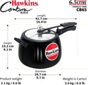 Pressure Cooker 6.5L Hard Anodised Efficient Cooking Easy Stirring