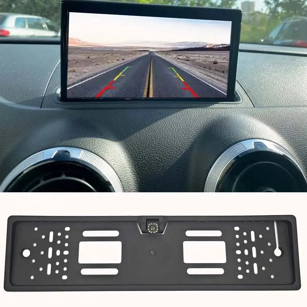 European LED License Plate Rearview Camera For Truck SUV Camper Night Vision - stepyours.com