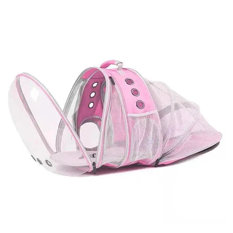 Breathable Bubble Space Carrier for Pets — Black(Sided Door)