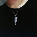 Gold Plated Silver Moissanite Pendant