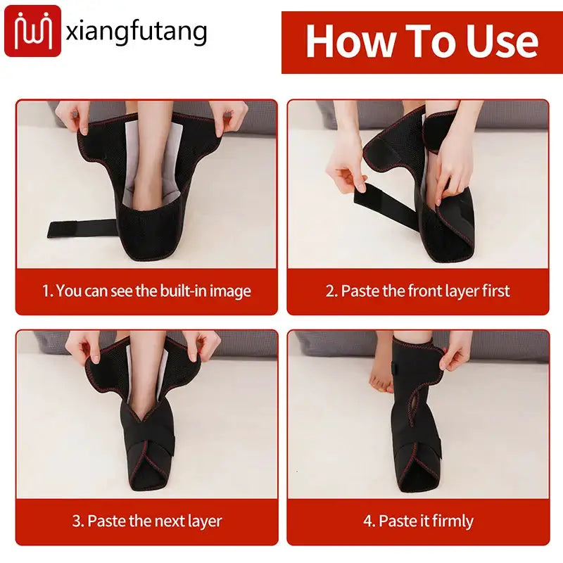 Electric Heating Foot Wrap Full Foot Coverage Vibration Massage Relief Pain Ankle Comfort Home Relax Sports Recovery