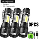 Rechargeable LED Flashlight - Waterproof Camping