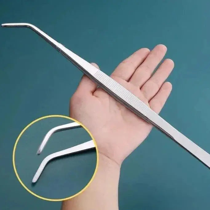Stainless Steel Elbow Tweezers for Pets Aquarium Medical