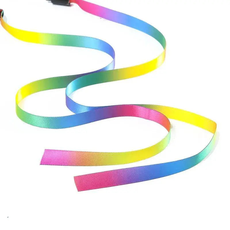 Rainbow Strips Cat Teaser Wand Interactive Toy For Cats