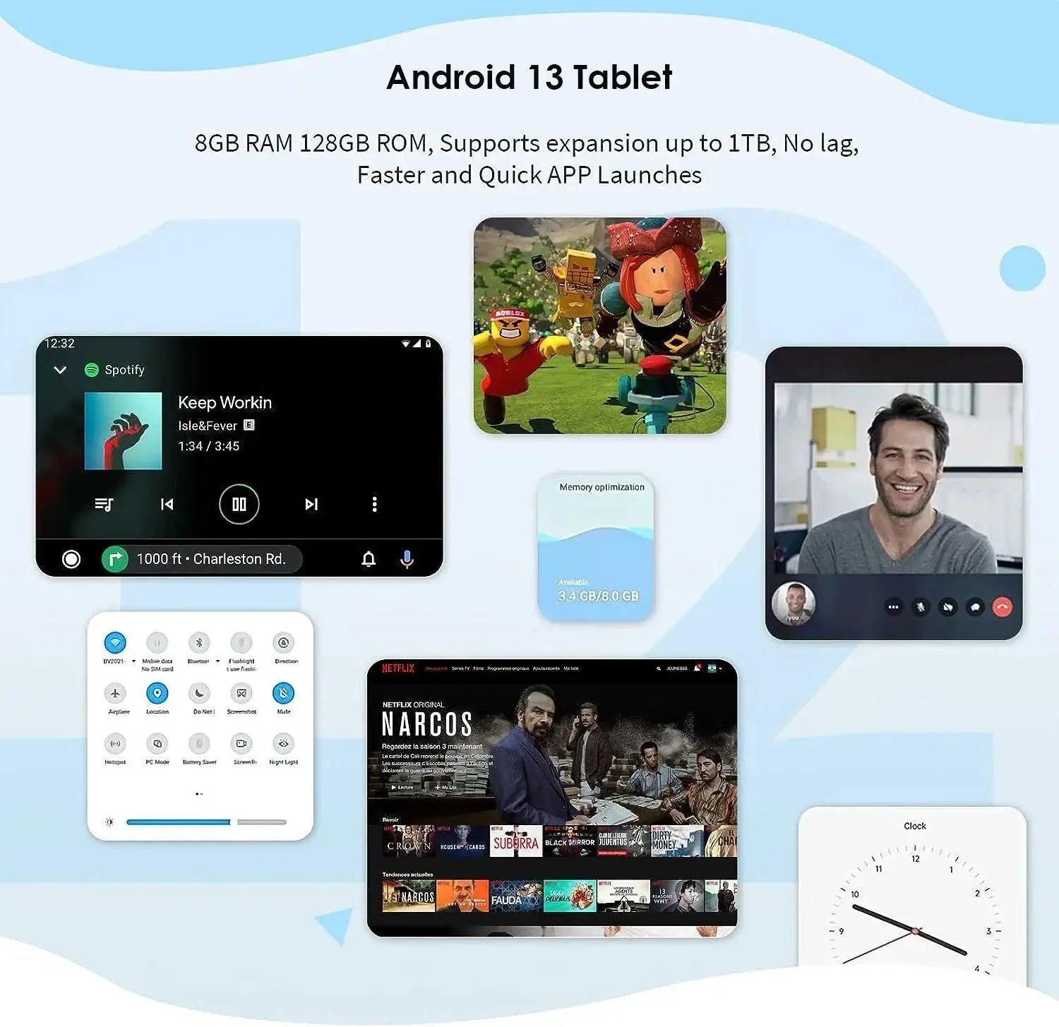 10-Inch Android Tablet With 8GB RAM And 128GB Storage