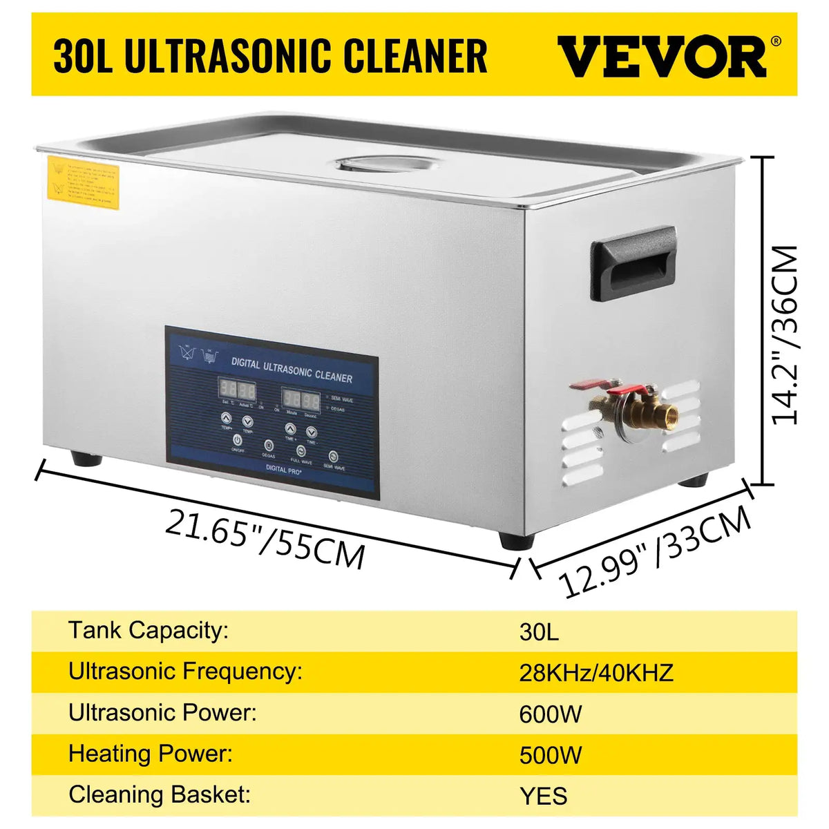 SucceBuy Ultrasonic Cleaner Dual Frequency Digital Portable — product view 7