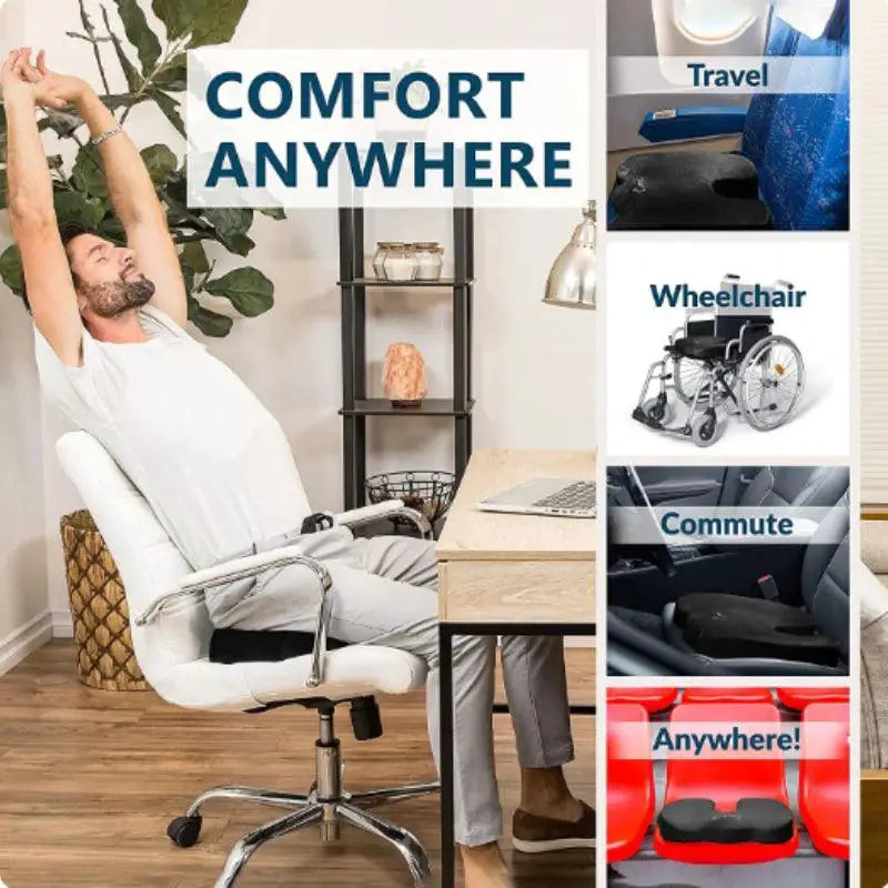 Gel Memory Foam U Shaped Seat Cushion For Pain Relief