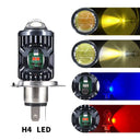 LED Motorcycle Light Bulb LED Fisheye Lens Dual Color White