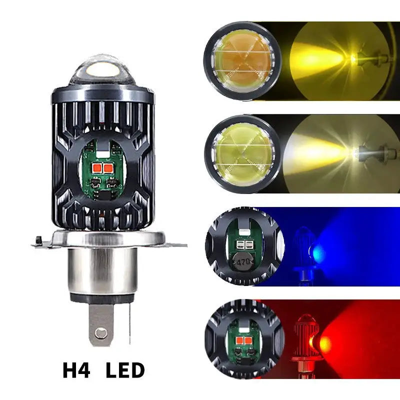 LED Motorcycle Light Bulb LED Fisheye Lens Dual Color White — product view 3