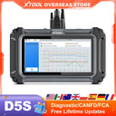 XTOOL D5S Car Diagnostic Tool 5 System Automatic OBD2 Scanner 4-IN-1 Live Data with 16+ Reset Functions with CANFD FCA Protocol Lifetime Free Update