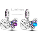 Charm Bead Sterling Silver Pink