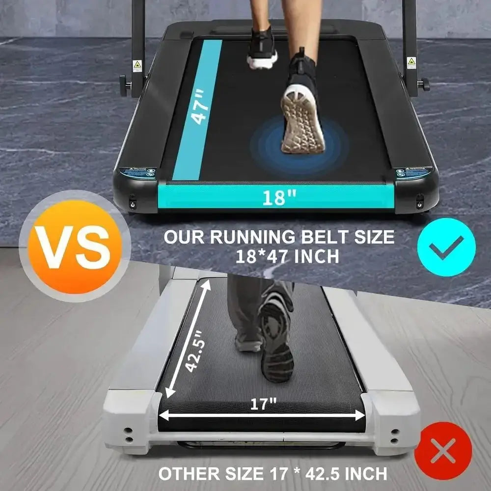 3-in-1 Foldable Treadmill with Auto Incline, 18 Wide Belt, Under-Desk Walking Pad, Remote, Speaker, 265 lbs Capacity