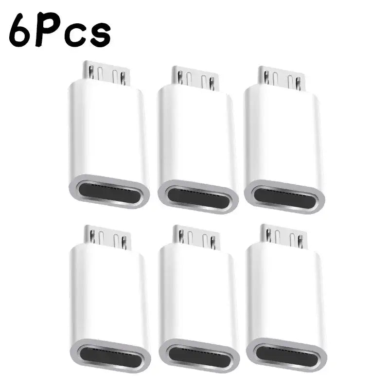 6-1Pcs Type C Female To Micro Male USB Android Adapters USB-C Charger Converter Connector for Samsung Xiaomi Huawei Smart Phone