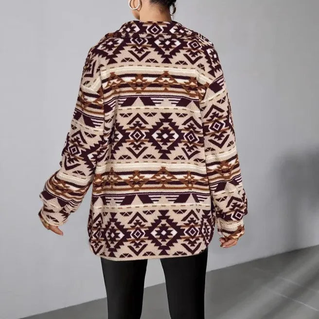 Tie Dye Notched Collar Jacket