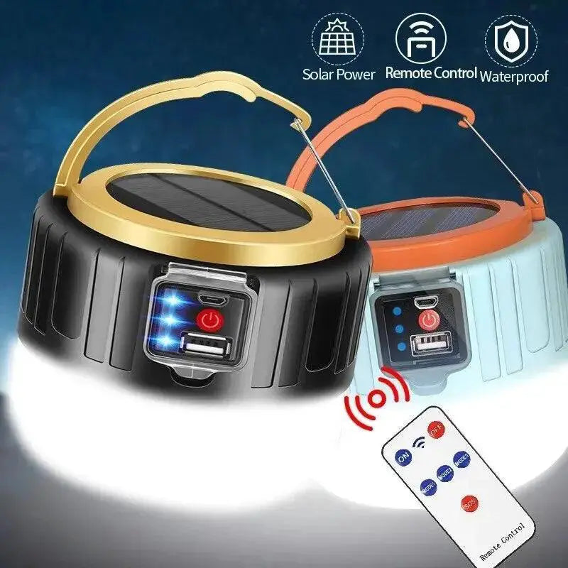 Solar Camping Lantern Waterproof Rechargeable Light