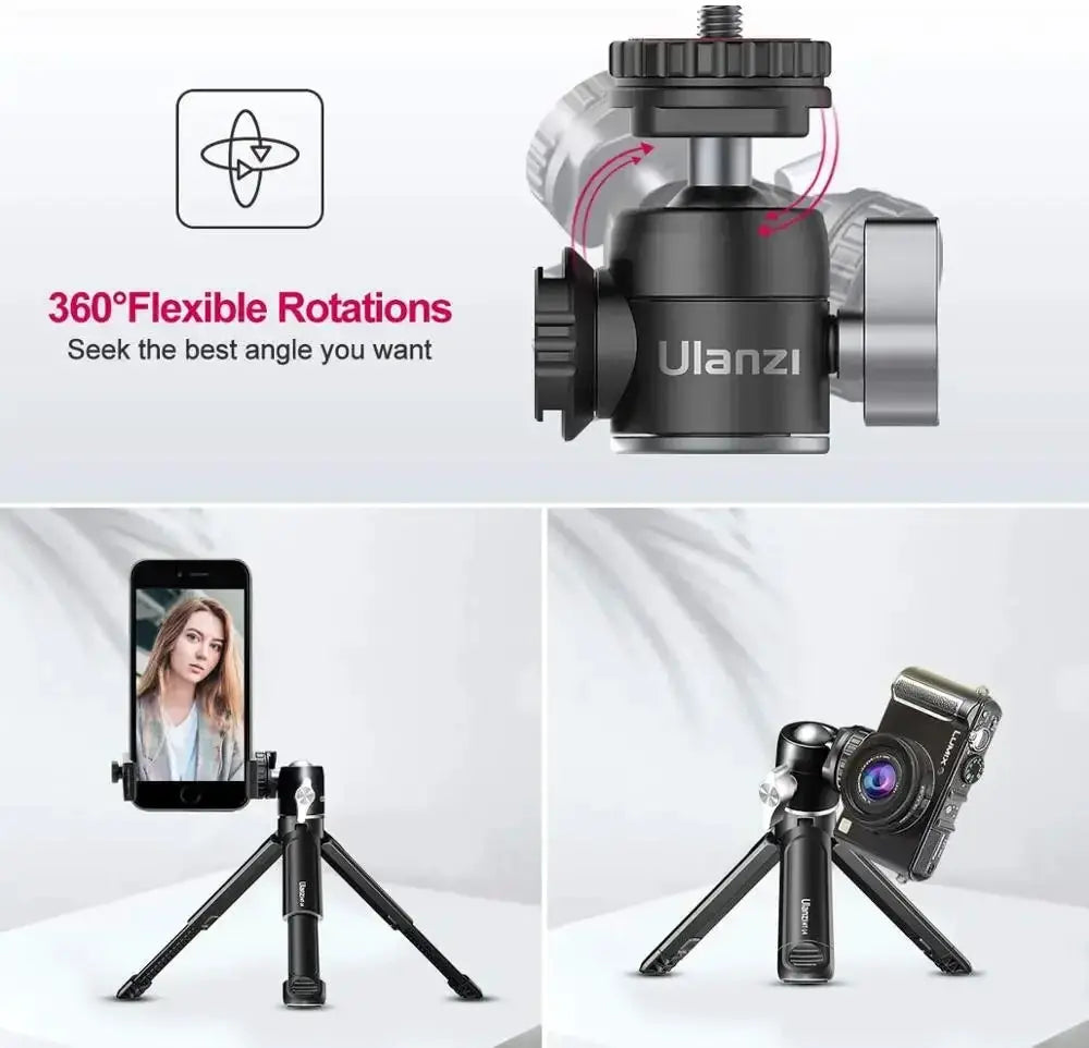 Ulanzi U Vlog Lite Mini Tripod With 360 Ball Head Cold Shoe