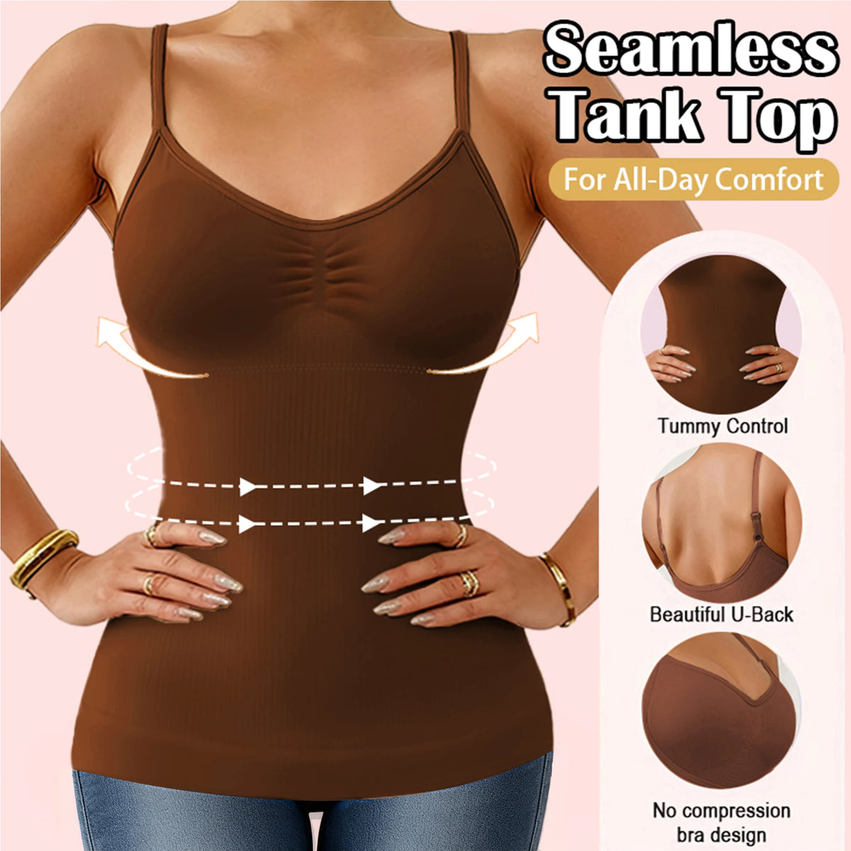 Padded Tummy Control Shapewear Camisole