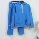 Men Cotton Printed Tracksuit 2PCS Set Hoodies Pants Casual
