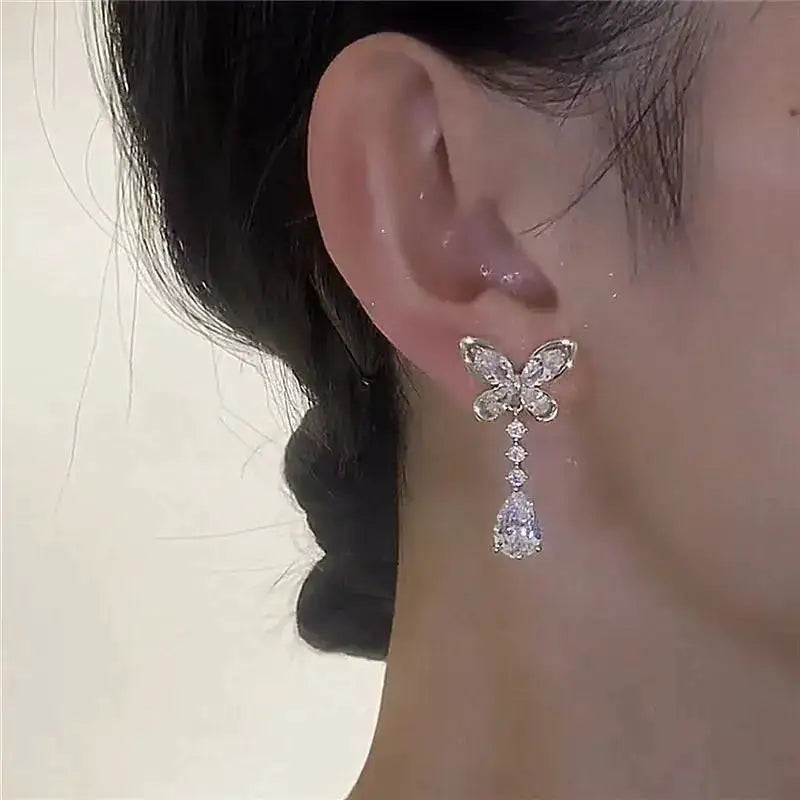 Drop Moissanite Earrings — product view 5