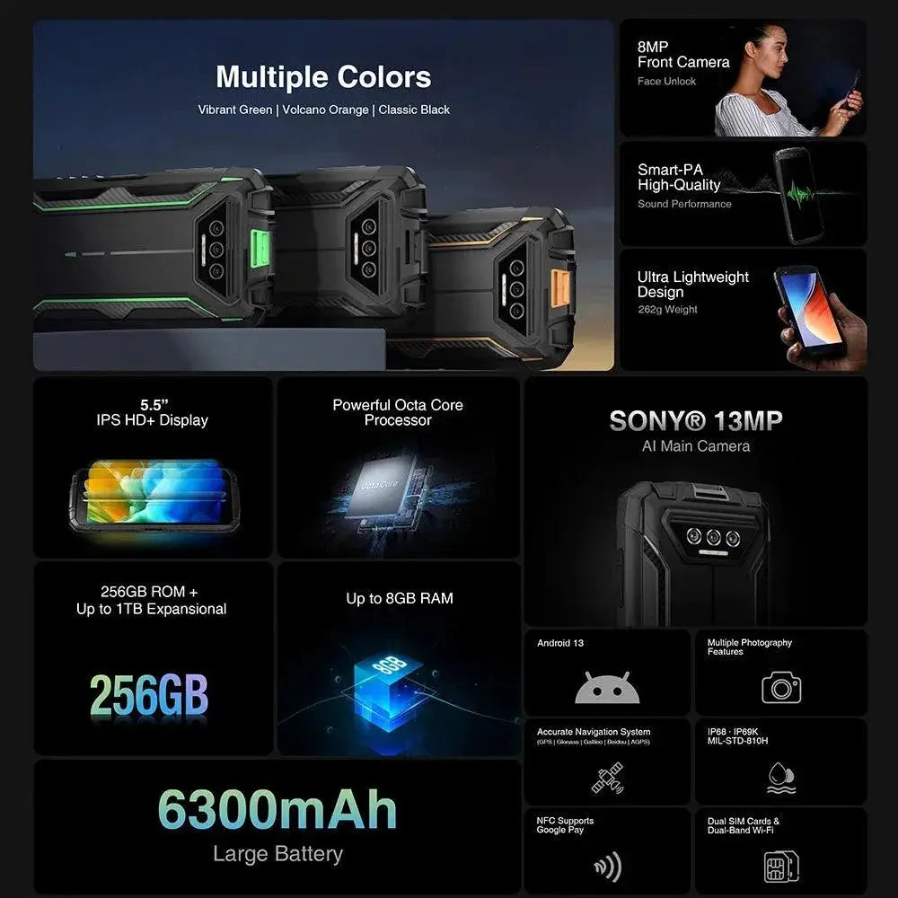 World Premiere Doogee S41 Max Rugged Smartphone 16GB 256GB
