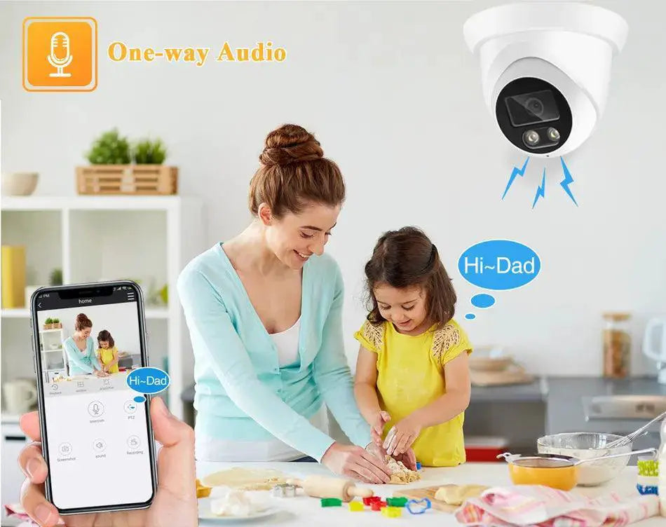 4K Outdoor IP Security Camera With Night Vision Access
