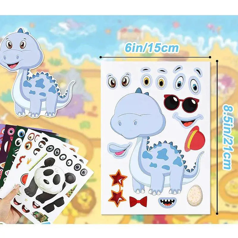 Create Your Own Animal Faces Stickers Set for Fun Crafts
