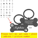 Personalized Pet ID Tag: Stylish Bone Engraved Pendant