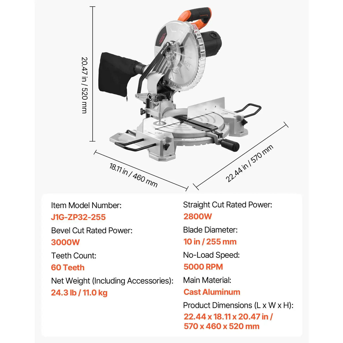 Precision Inch Compound Saw — product view 9
