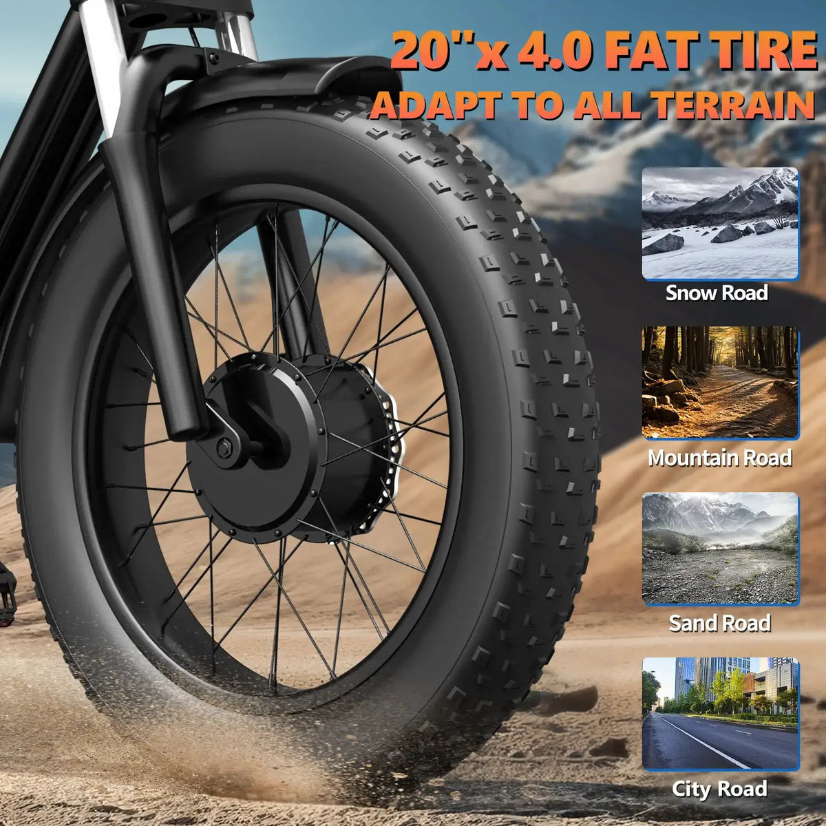 Kickwey Pro Electric Fat Tire Bike — product view 6