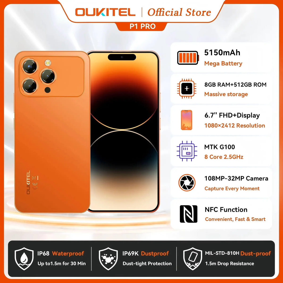 Oukitel Pro AMOLED Phone for Vivid Viewing — product view 7