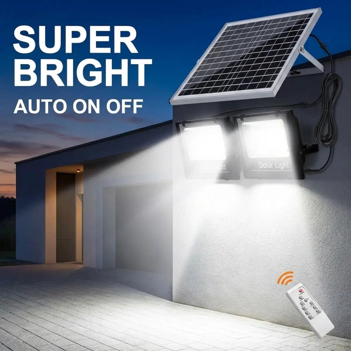 Solar Powered Dual Head Wall Lamp — product view 6