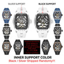 Mens Tonneau Skeleton Mechanical Watch