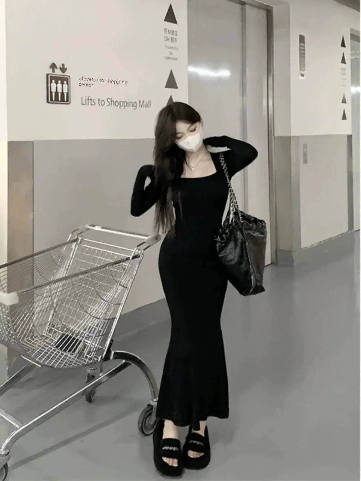 Pure Desire Sexy Sleek Slim Fit Long Sleeve Dress For Women