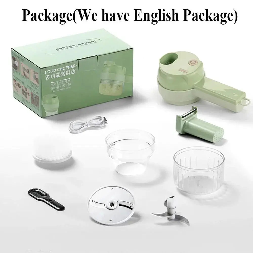 Four In One Electric Food Processor USB Rechargeable Slicer
