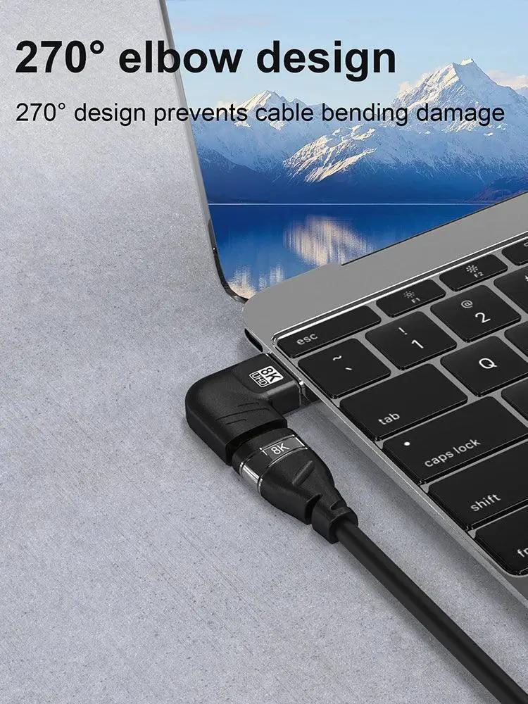 Ultimate 8K HDMI Compatible Right Angle Cable Adapter