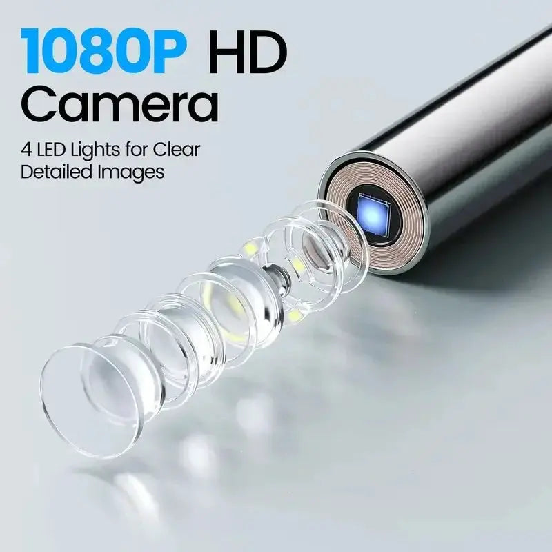 Smart Ear Camera Endoscope - 90 Degree Rotatable Head 1080P HD With 12 Heads - stepyours.com