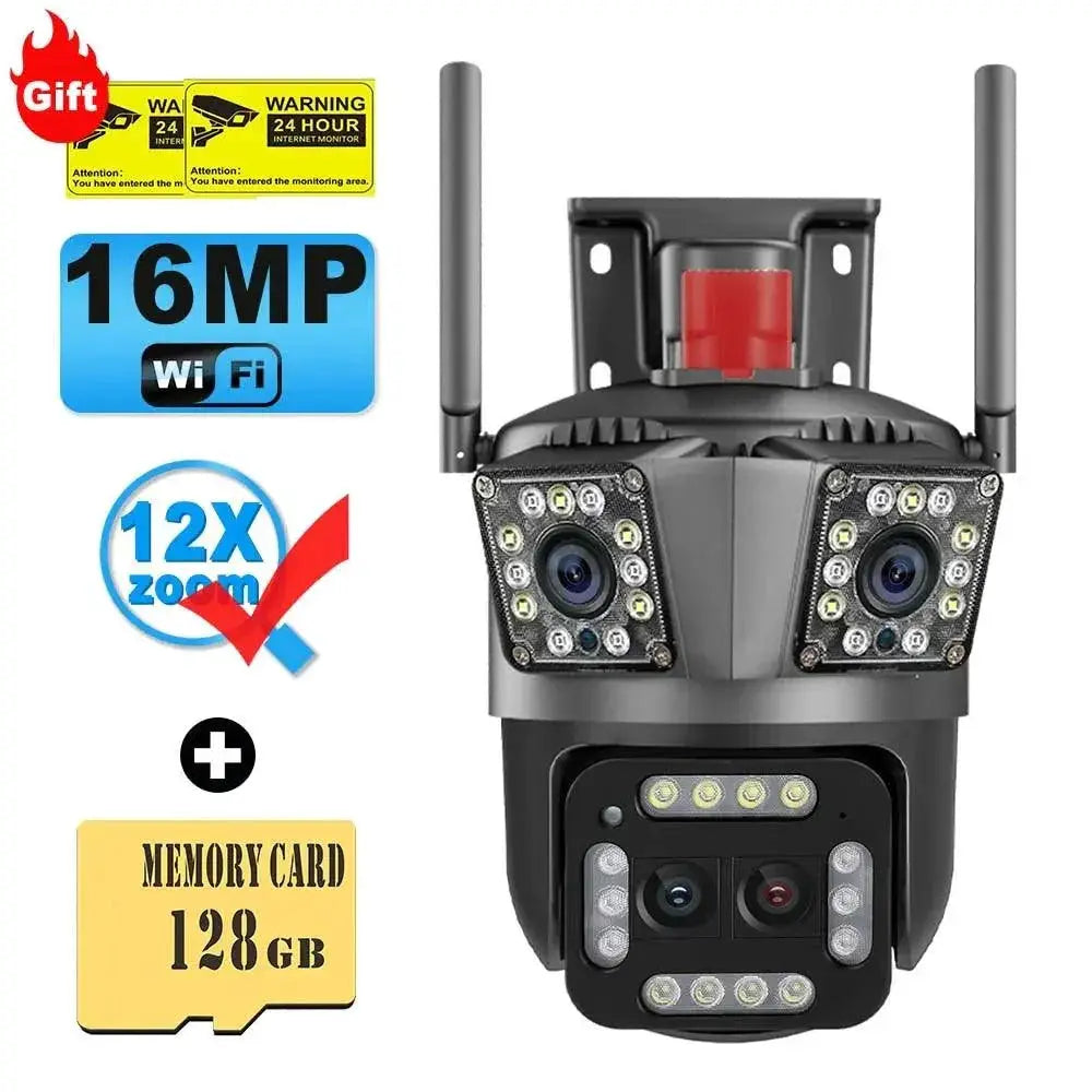 AI WiFi Security Camera for Business — 4K 8MP Add 128GB