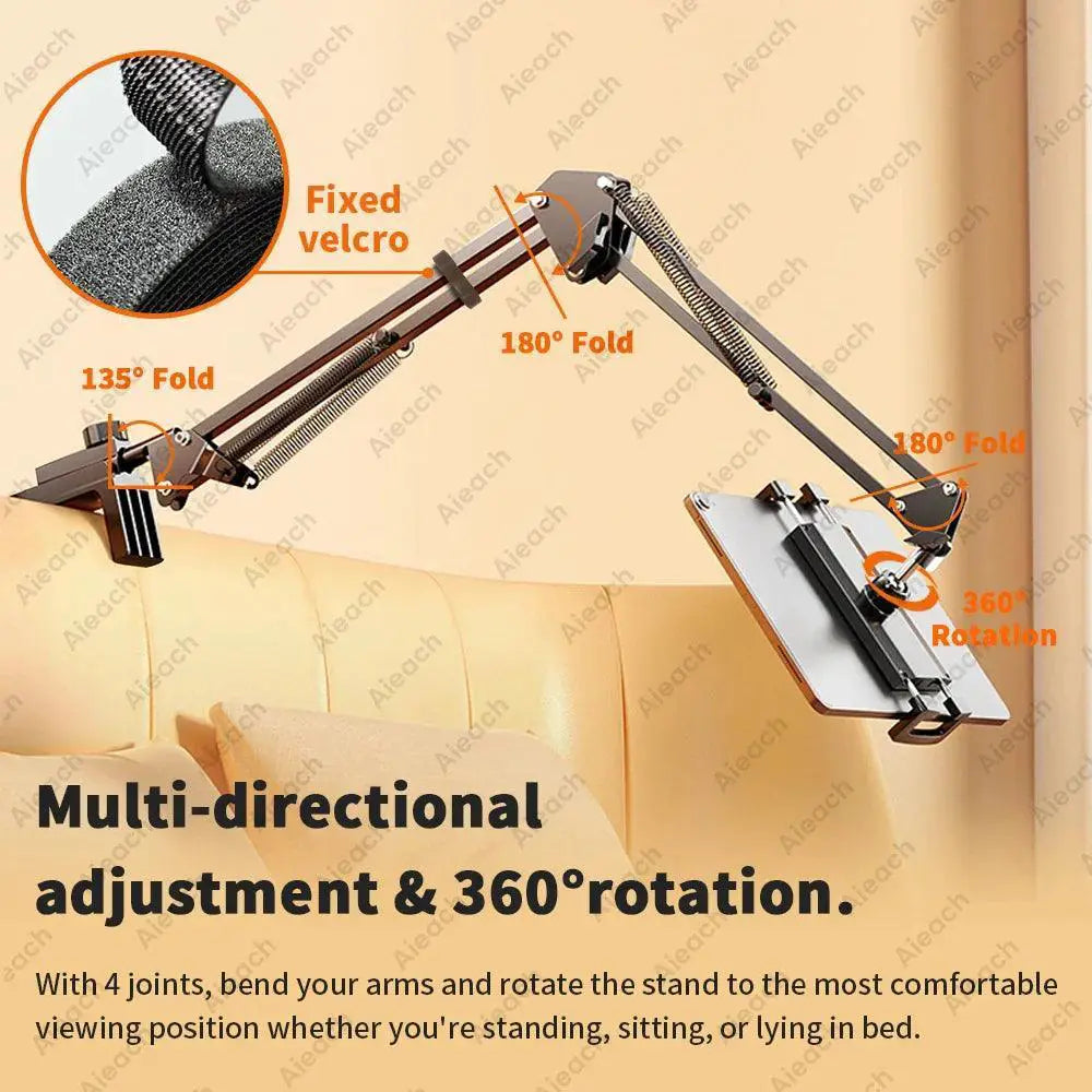 Tablet And Phone Holder Adjustable For Bed With 360 Rotation