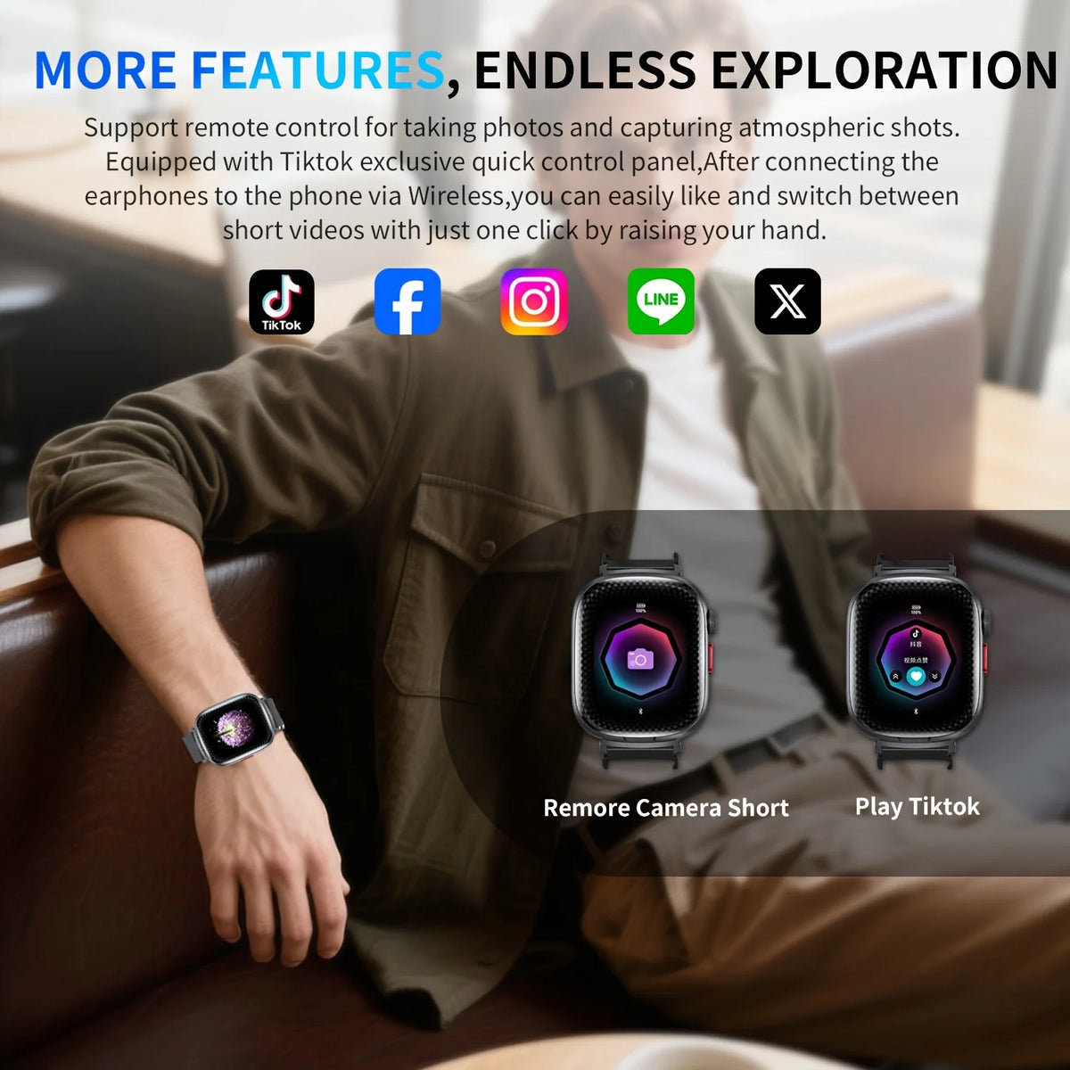Smartwatch Built-in Headphones Inch