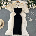 YuooMuoo Women Bodycon Knit Dress Sleeveless Knee Length Party Streetwear Summer