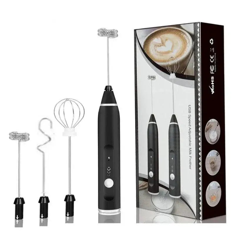 Portable Wireless Rechargeable Milk Frother Handheld Blender