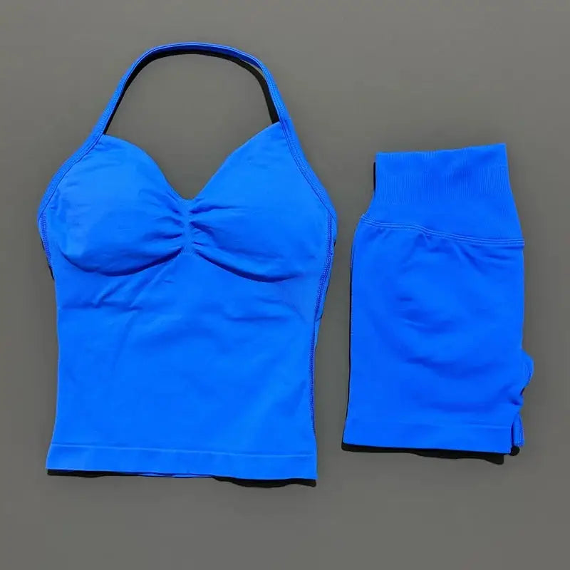 Women Seamless Yoga Set With Tummy Control Shorts — product view 13