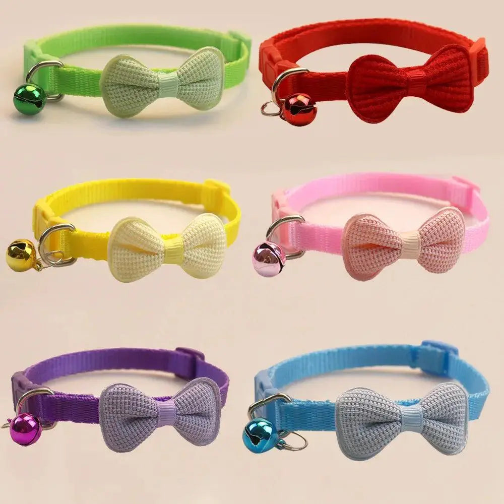 Pet Bow Bell Collar Elevates Furry Friend Style And Safety