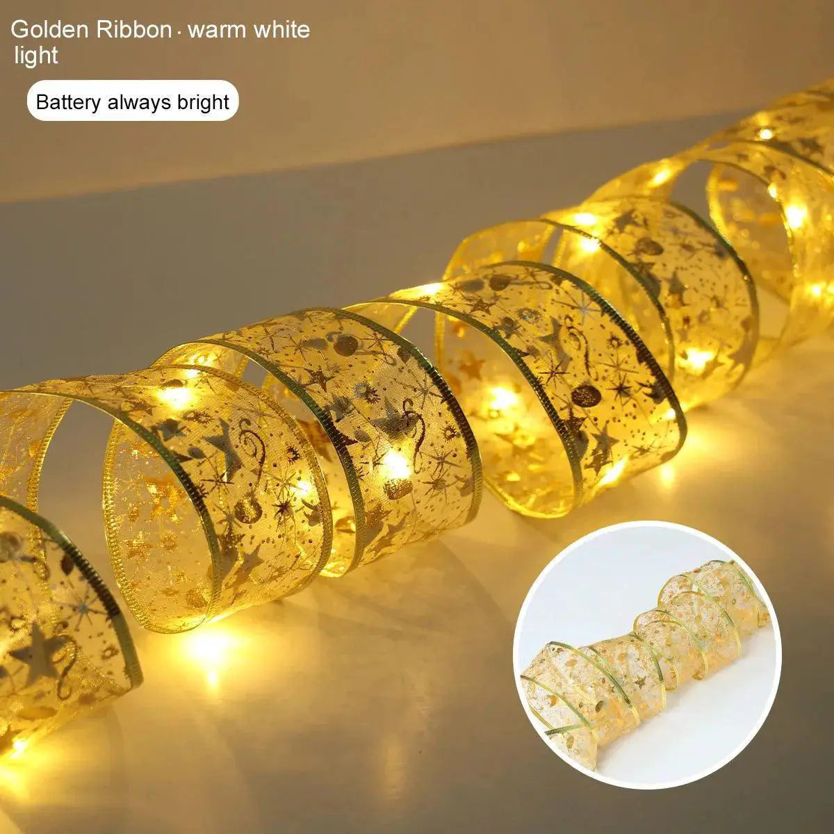 Enchanting Ribbon Fairy Lights for Sparkling Christmas Decor