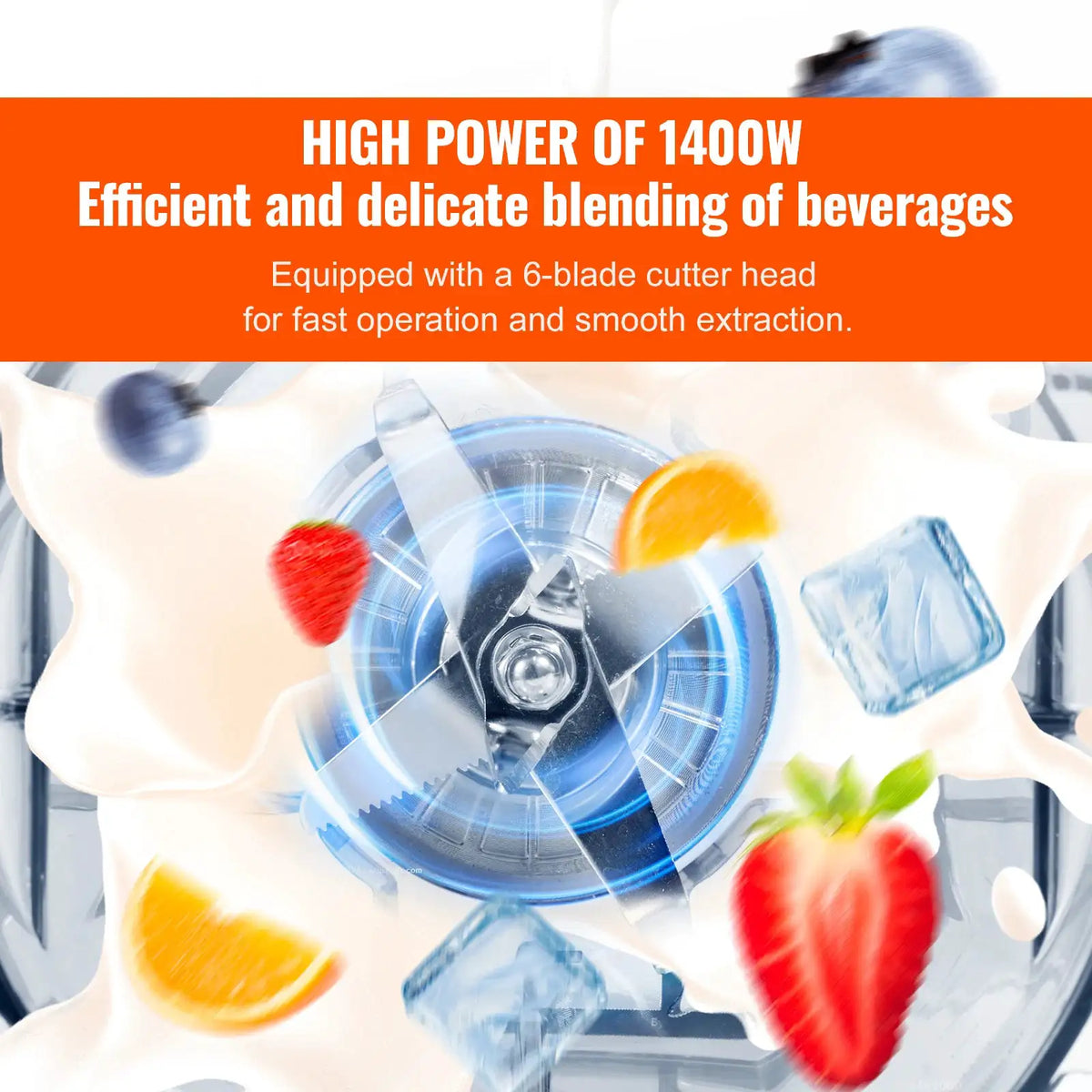 SucceBuy Smoothie Blender Professional Countertop Fruit Food — product view 3