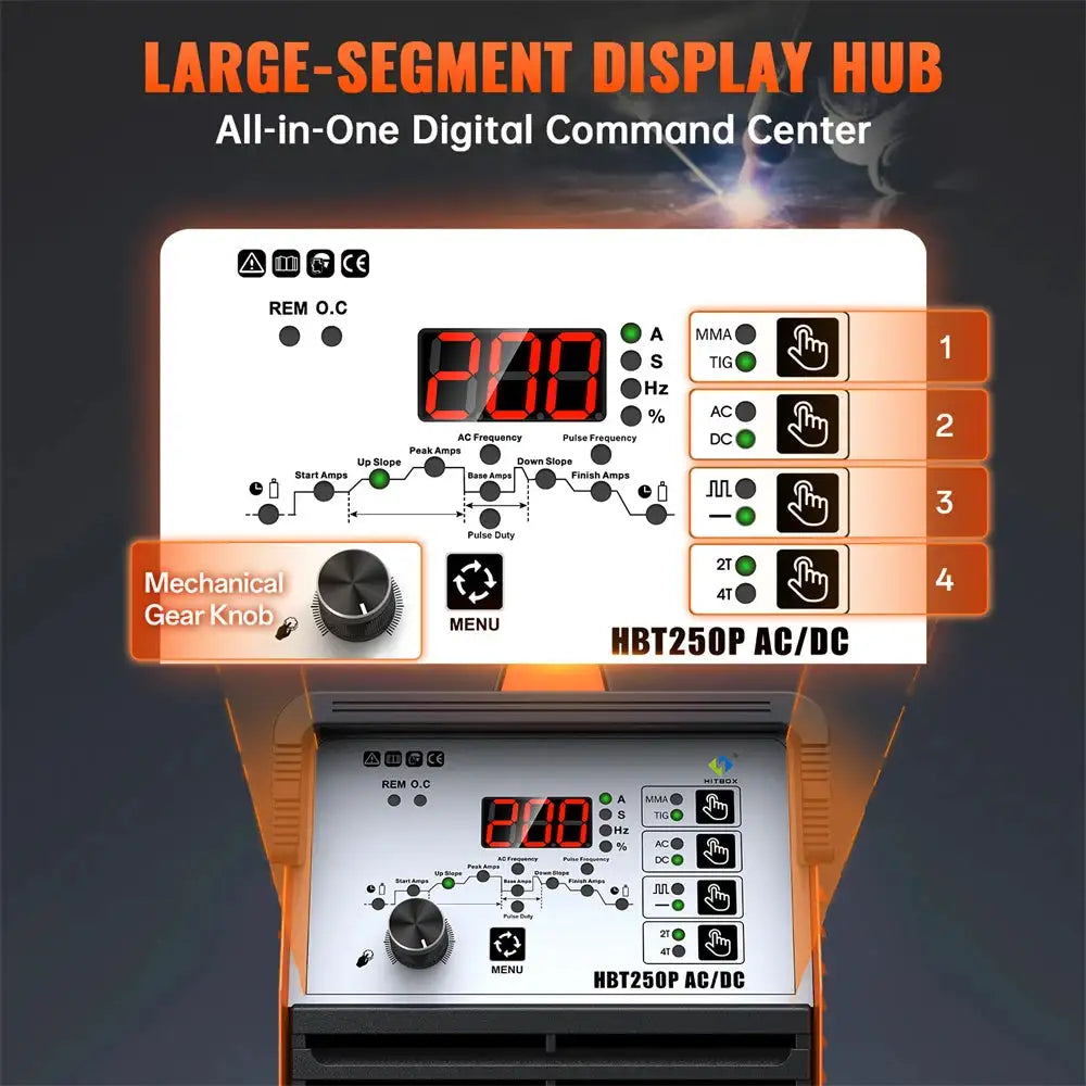 HITBOX HBT250P Precision TIG Welding Machine — product view 2