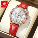 Luxury Luminous Womens Leather Watch
