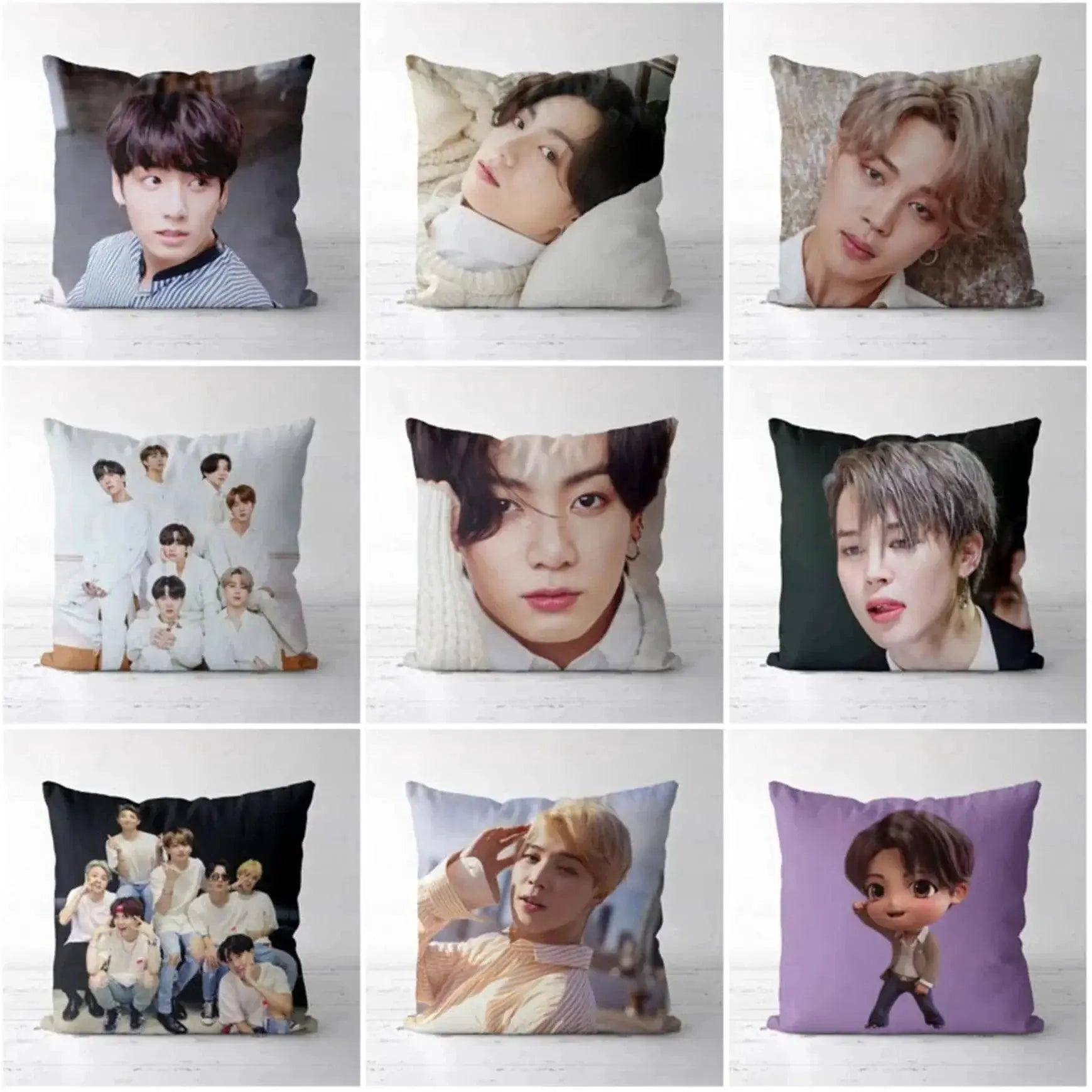 Kpop Custom Cushion Cover Personalized Flax Linen Pillow